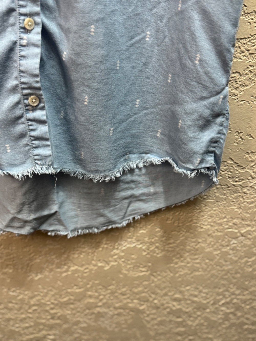 Thread Supply Tencel Chambray Shirt Dress Small Raw Hem Blue - Picture 4 of 8